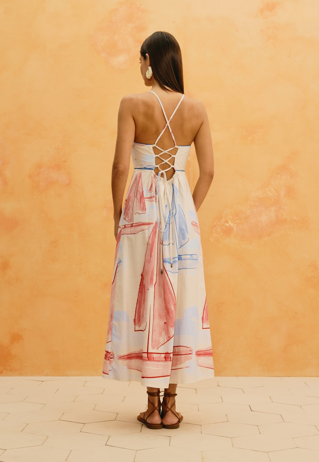Vestido Midi Estampado Velejar