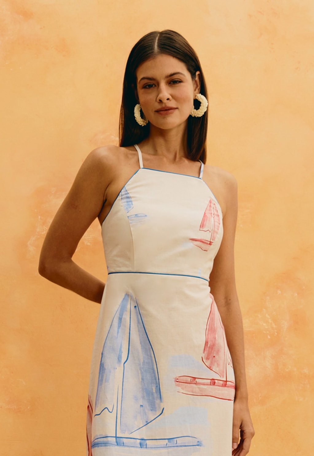 Vestido Midi Estampado Velejar