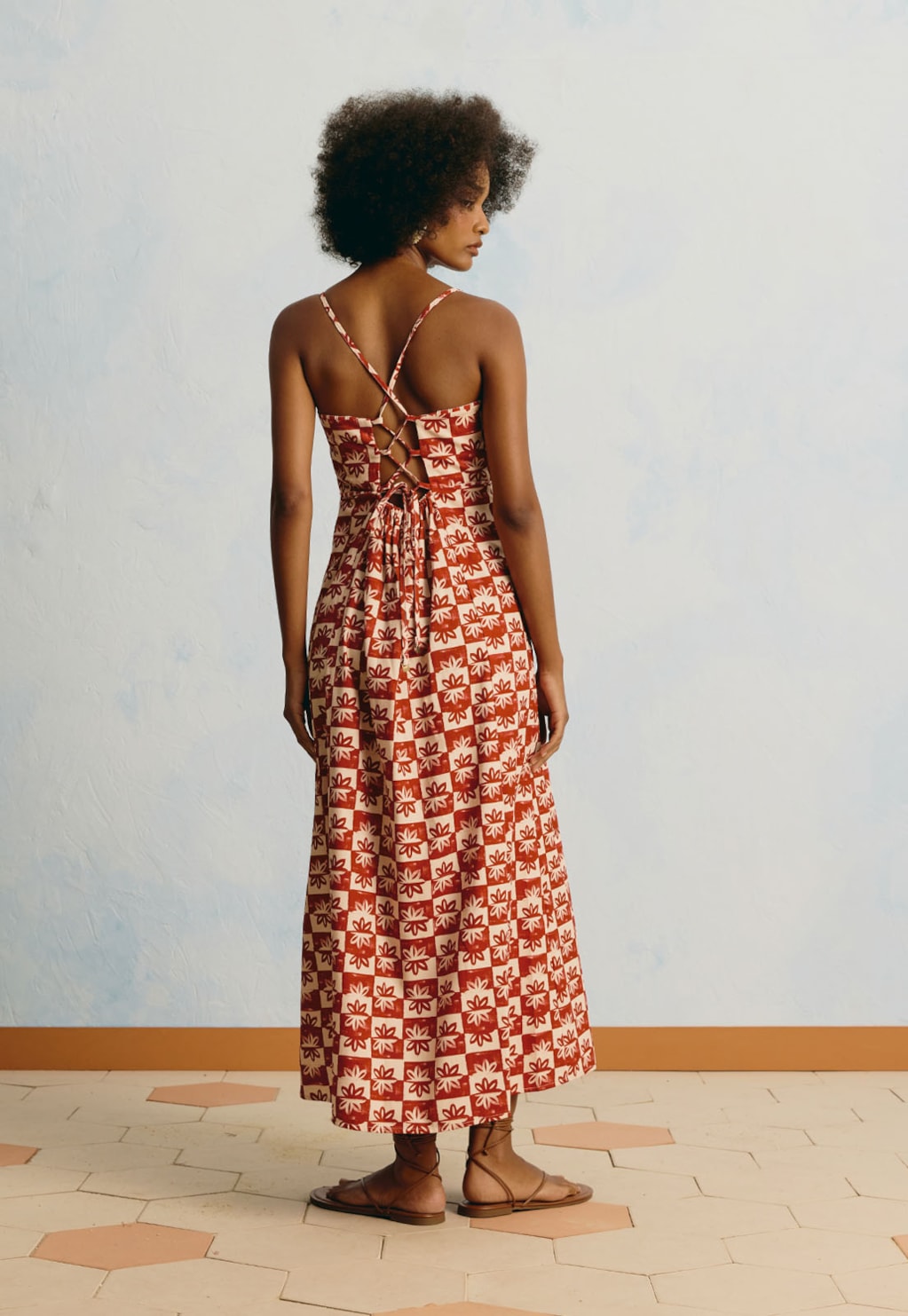 Vestido Midi Estampado Vila Rubia