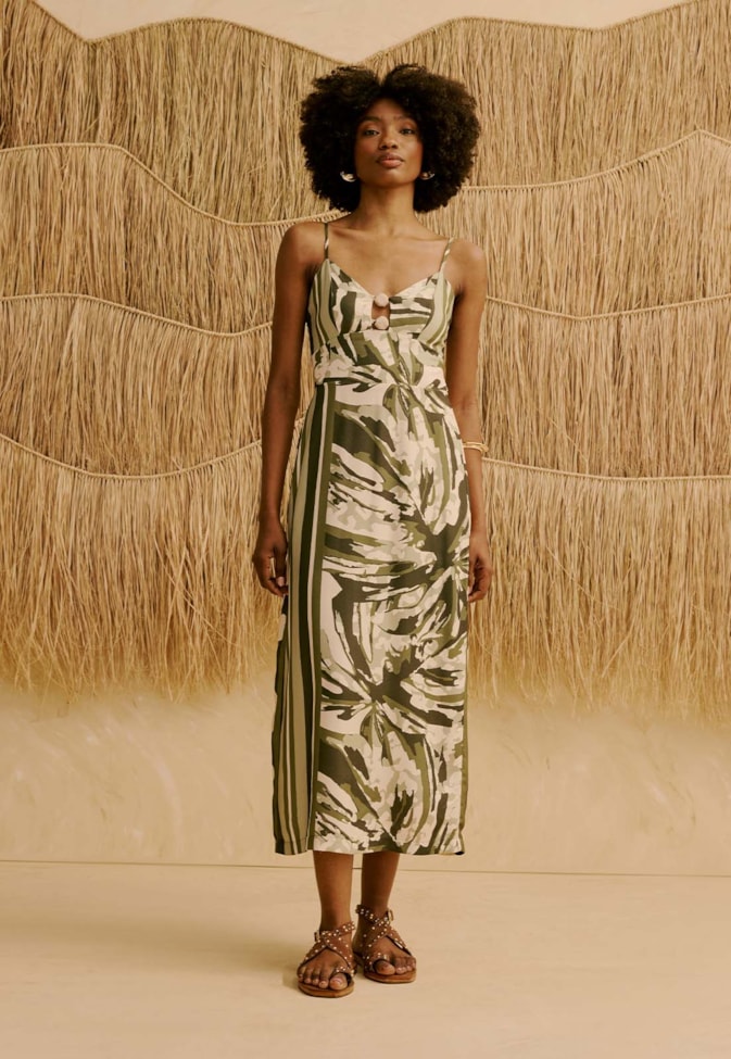 Vestido Midi Estampado Wayra