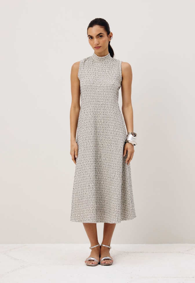 Vestido Midi Gola Alta