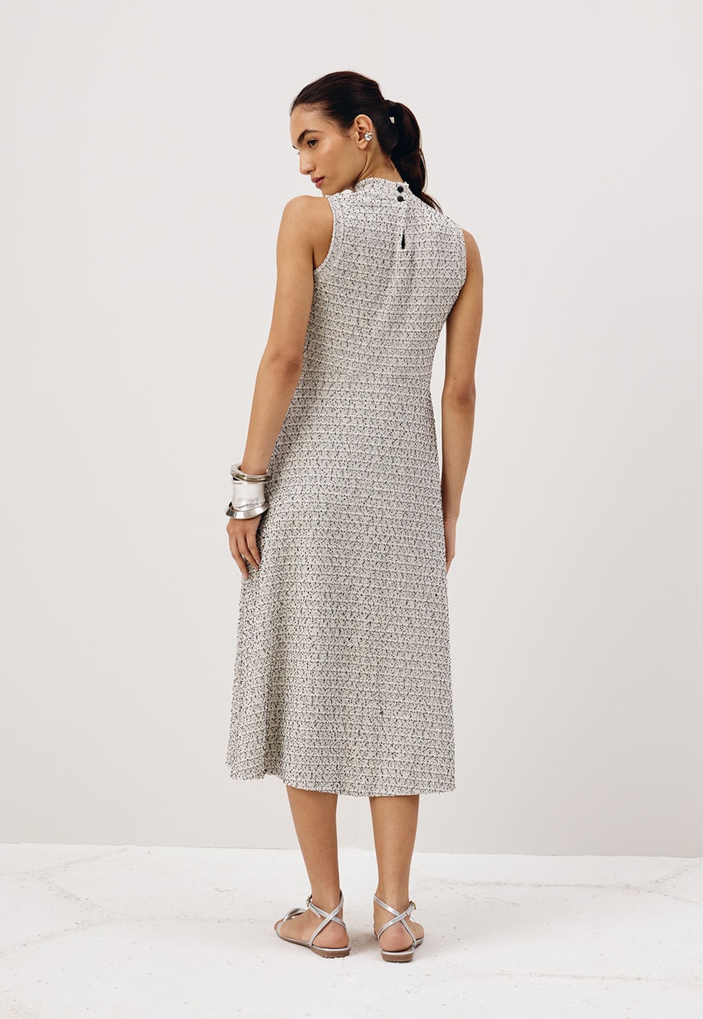 Vestido Midi Gola Alta