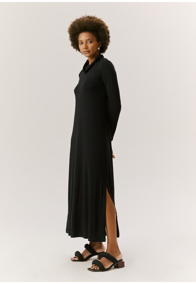 Vestido Midi Gola Alta Degage