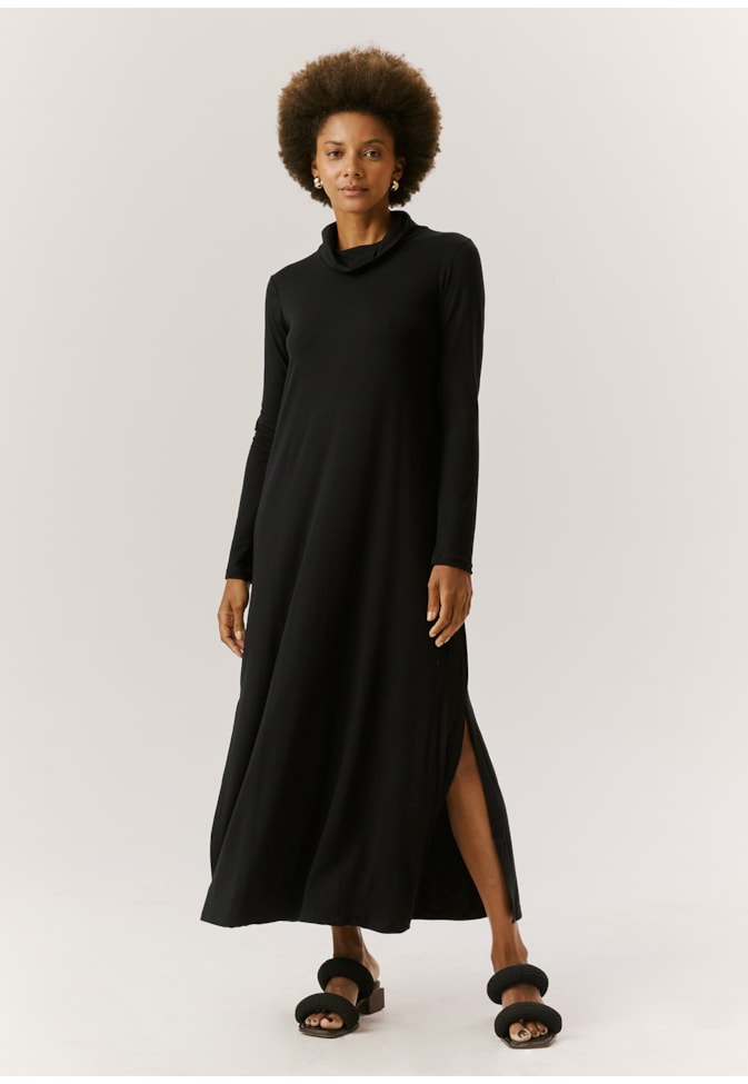 Vestido Midi Gola Alta Degage