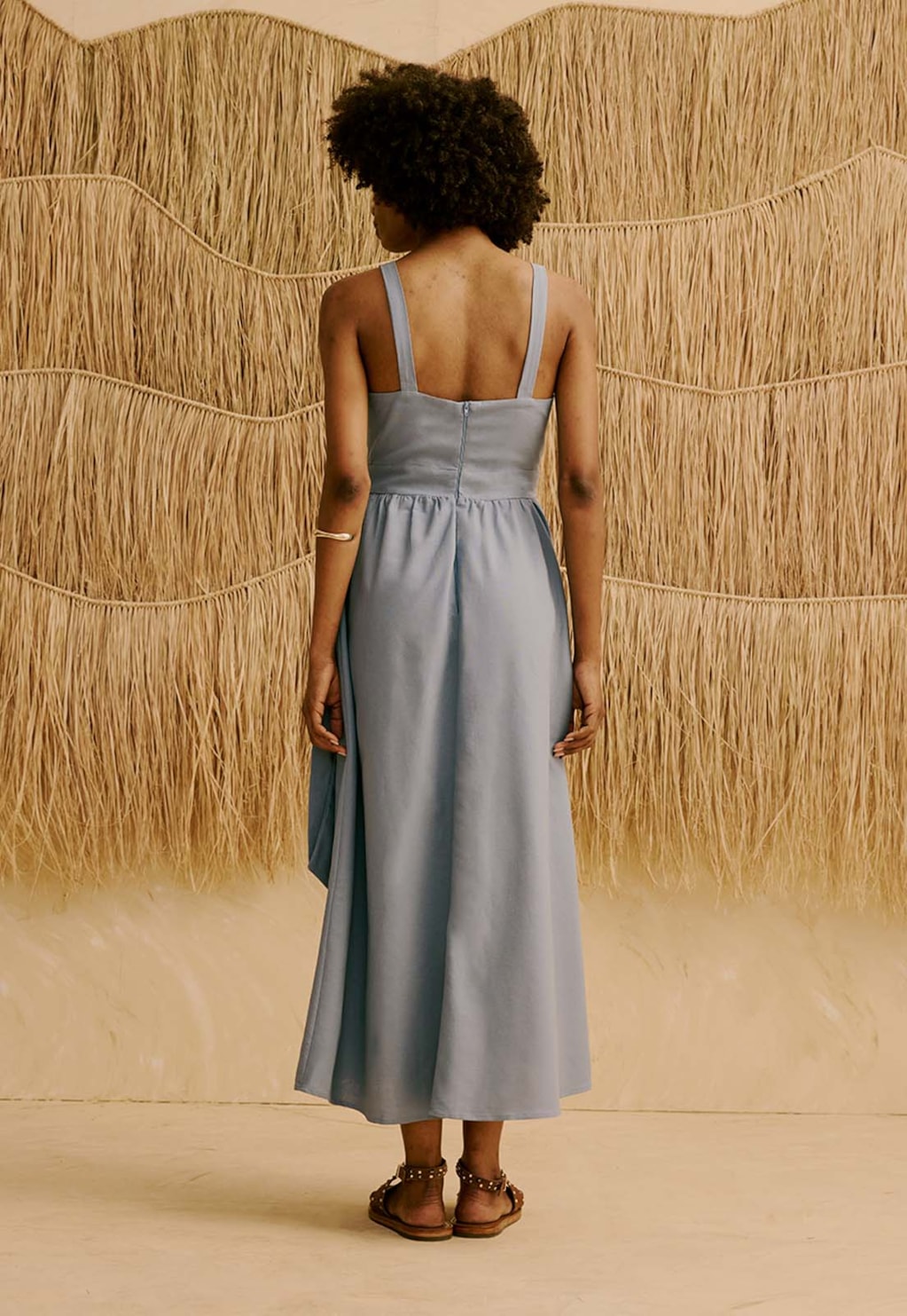 Vestido Midi Liso 
