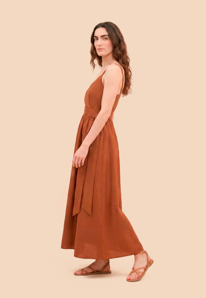 Vestido Midi Liso 