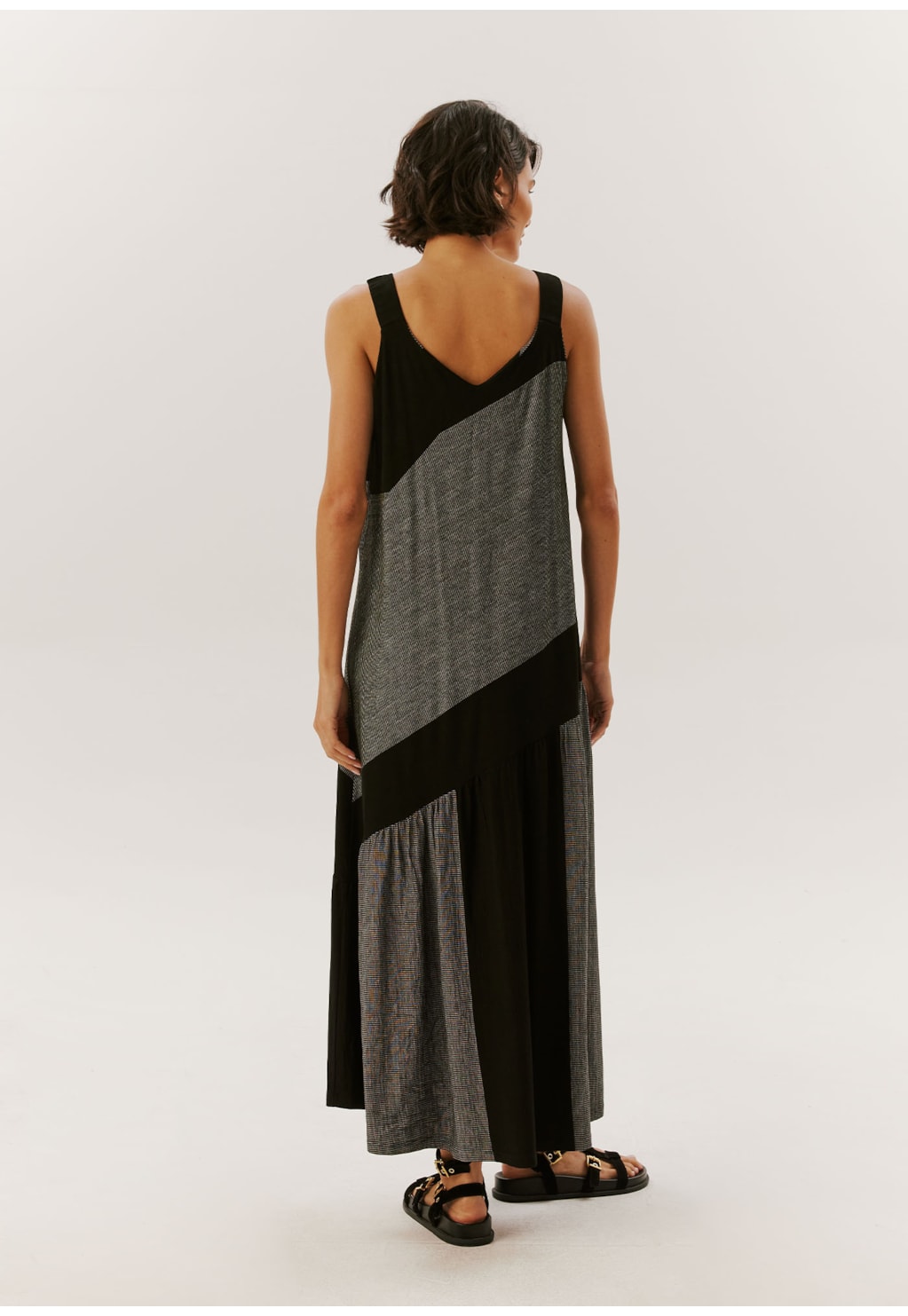 Vestido Midi Malha Alça Larga