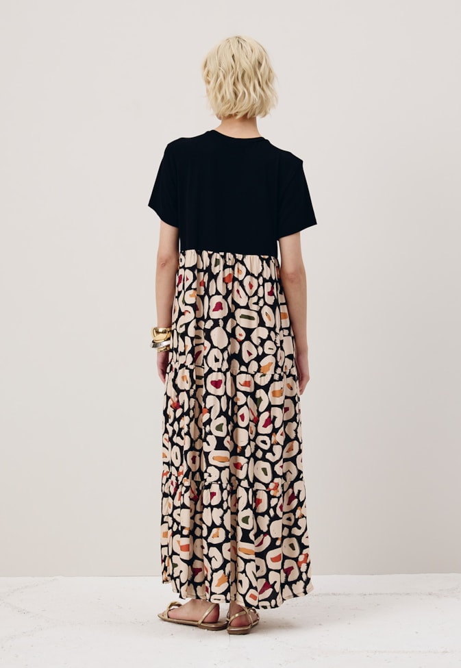 Vestido Midi Marias Estampado Onza