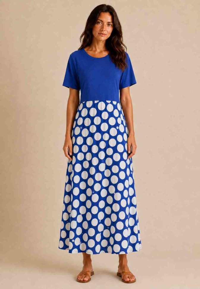 Vestido Midi Mix Estampado