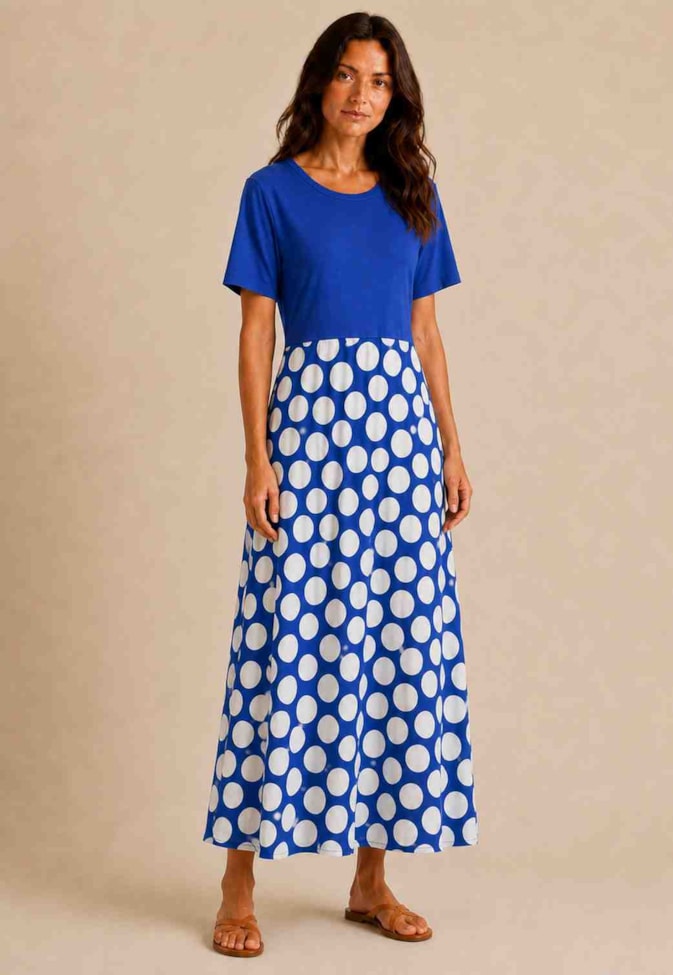 Vestido Midi Mix Estampado