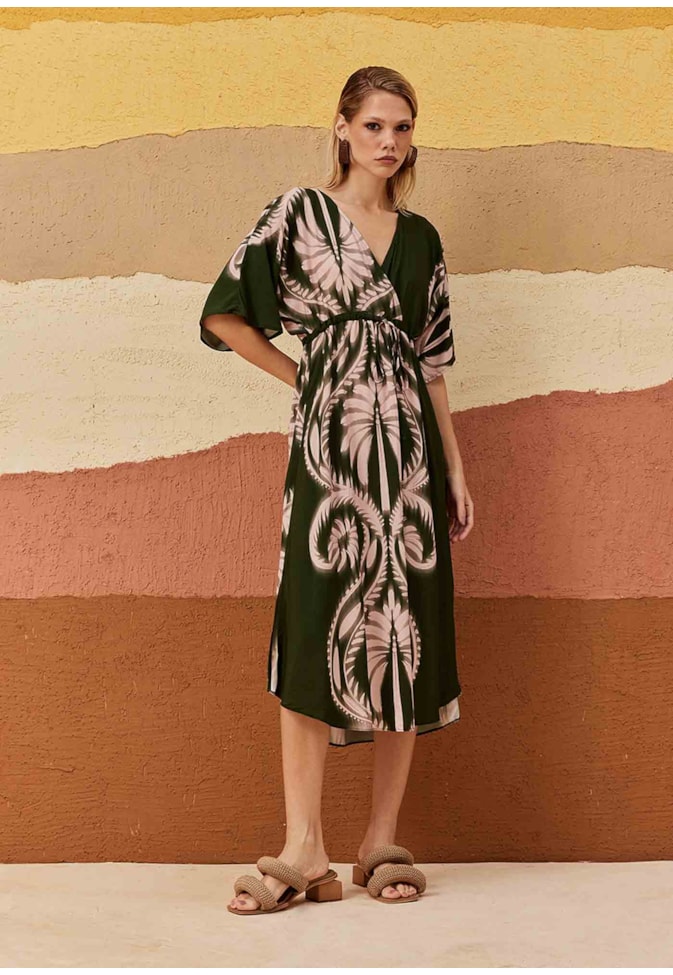 Vestido Midi Mônica Estampado Tilcara