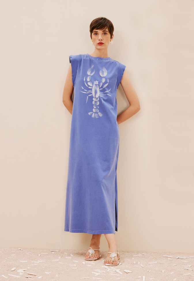 Vestido Midi Muscle Tee Silk Lagosta