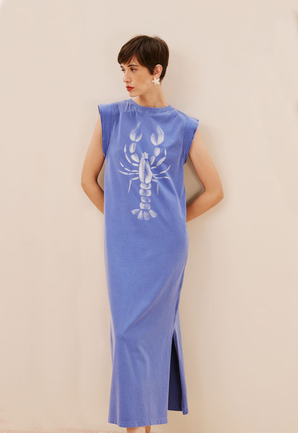 Vestido Midi Muscle Tee Silk Lagosta