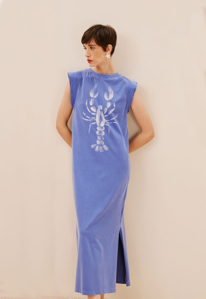 Vestido Midi Muscle Tee Silk Lagosta