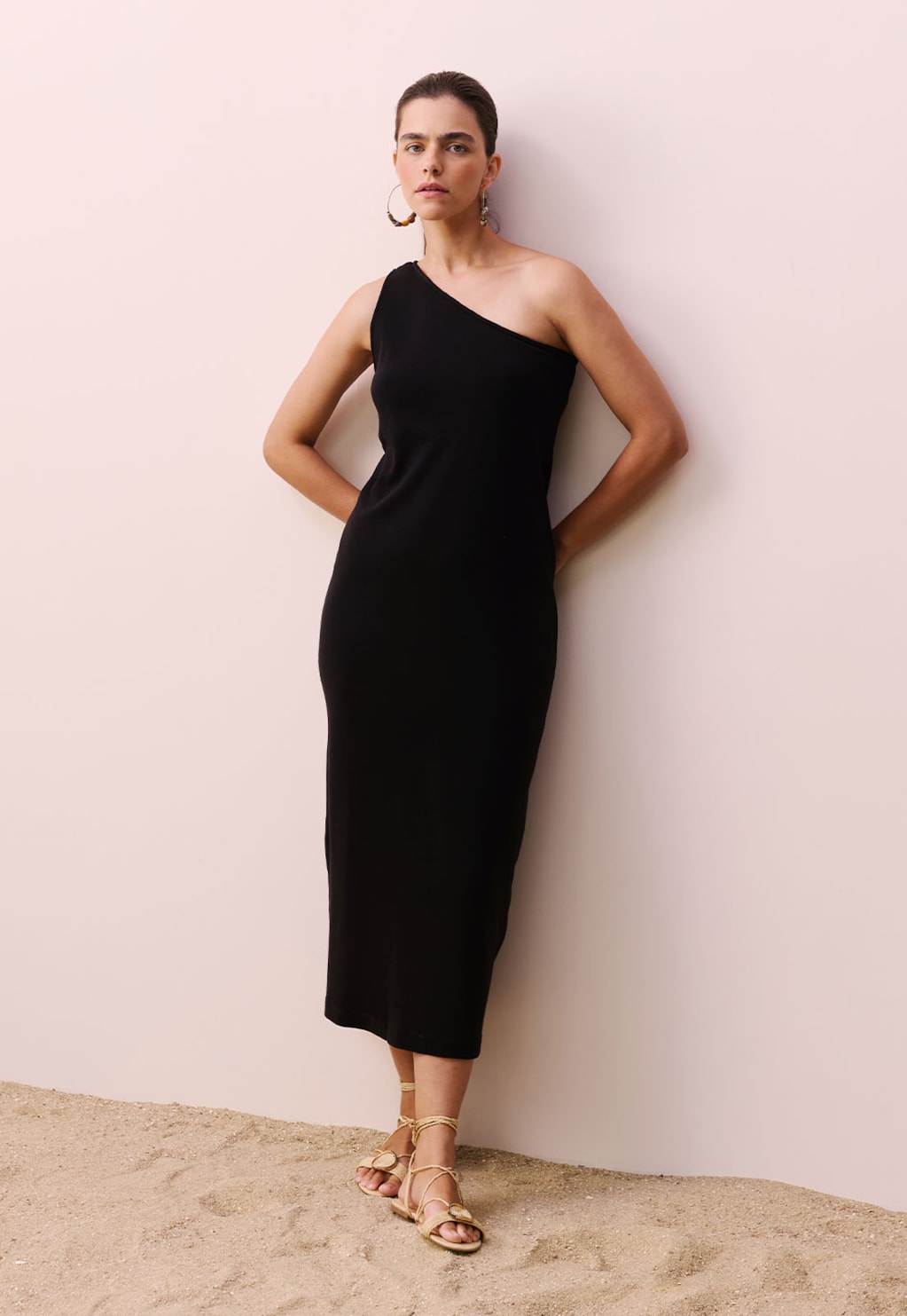 Vestido Midi Ombro Só 