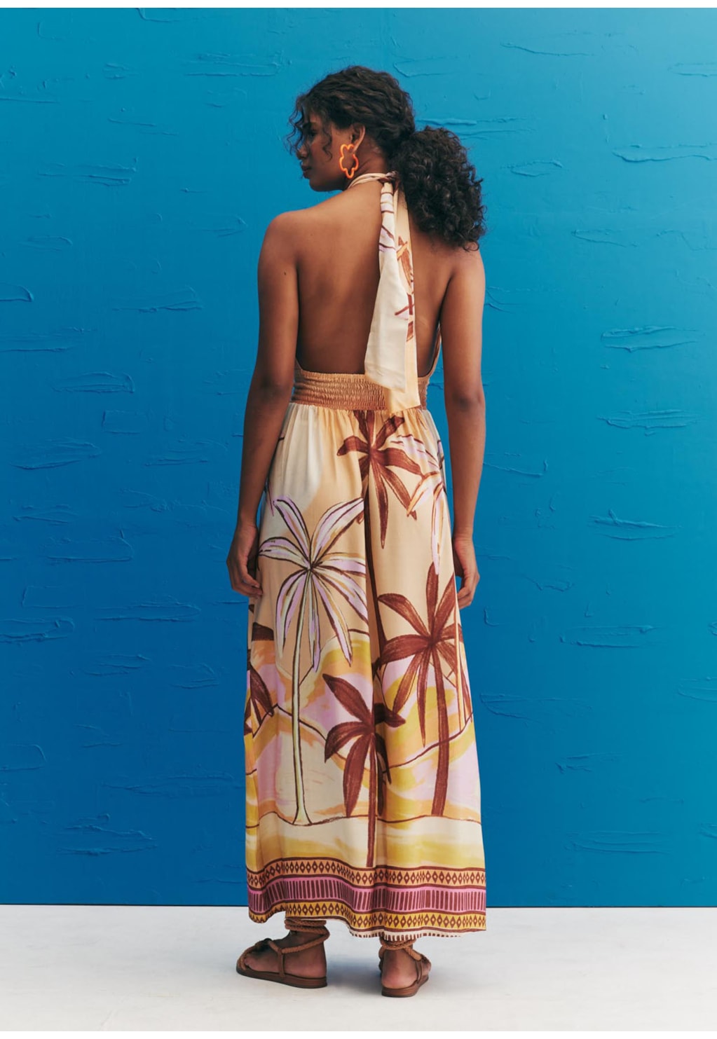 Vestido Midi Pala Lastex Estampado El Coquito