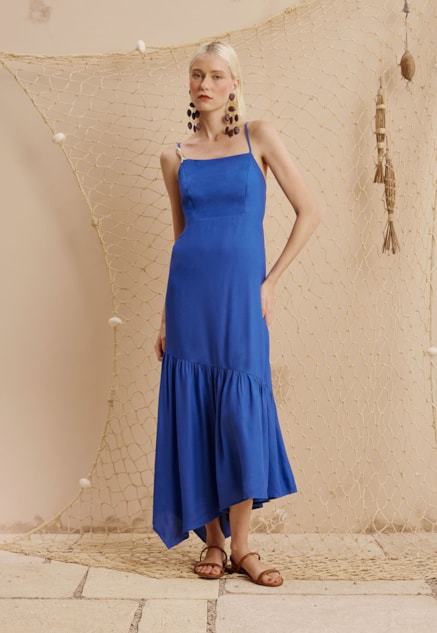 Vestido Midi Passador Peixe Vista Frontal