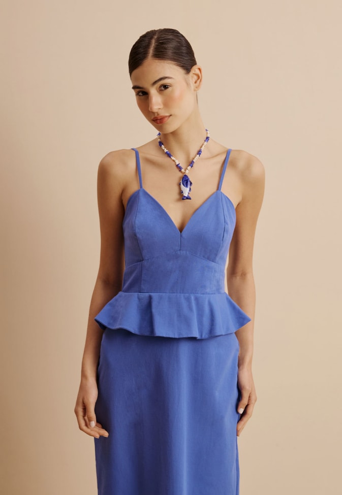 Vestido Midi Peplum