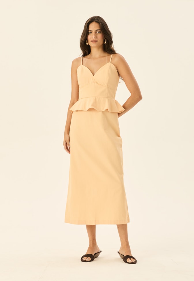 Vestido Midi Peplum