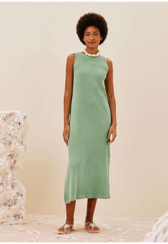 Vestido Midi Regata Estonada Vista Traseira
