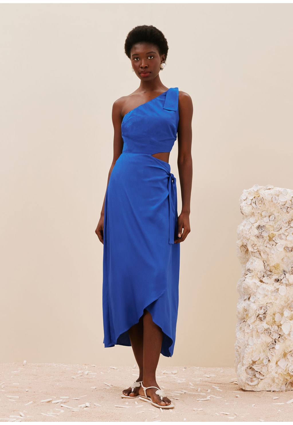 Vestido Midi Saia Transpassada