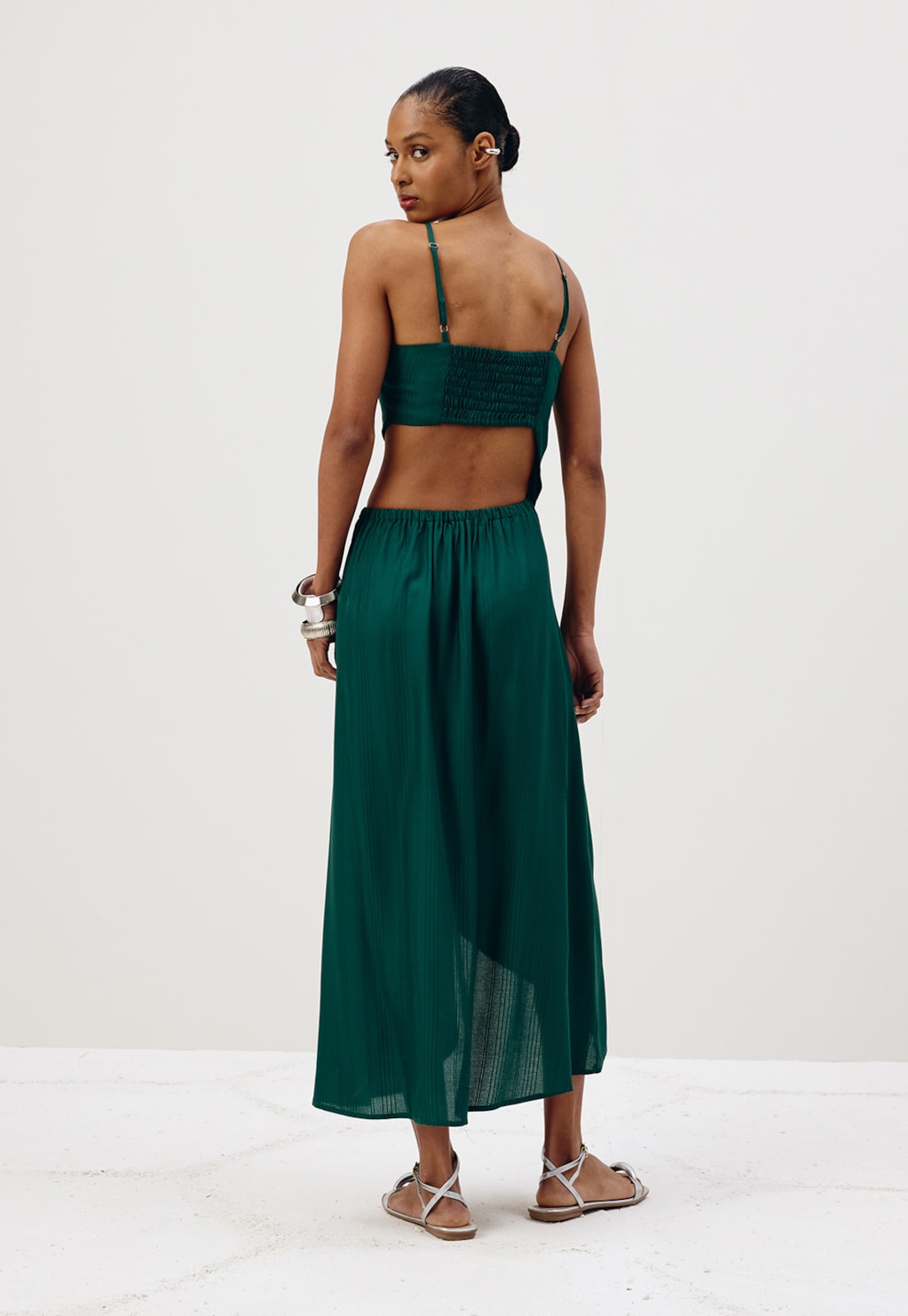 Vestido Midi Saia Transpassada