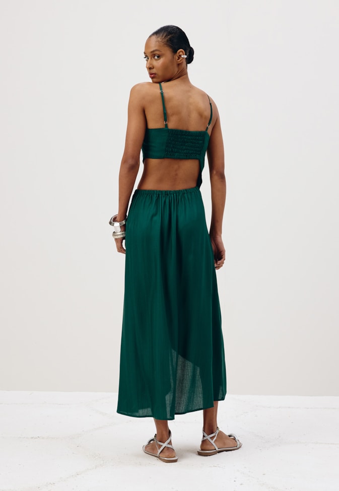 Vestido Midi Saia Transpassada