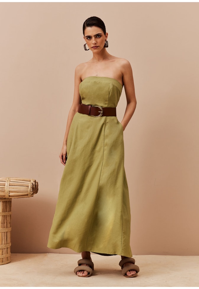 Vestido Midi Tomara Que Caia