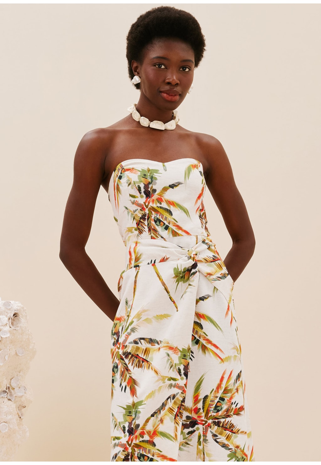 Vestido Midi Tomara Que Caia Estampado Itapuã