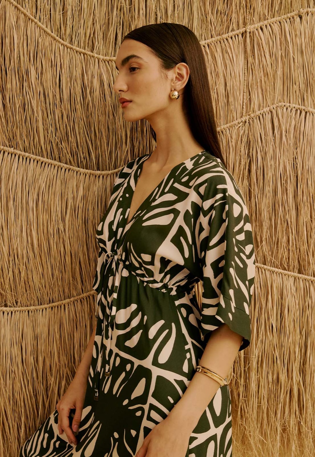 Vestido Midi Túnel Estampado Totora