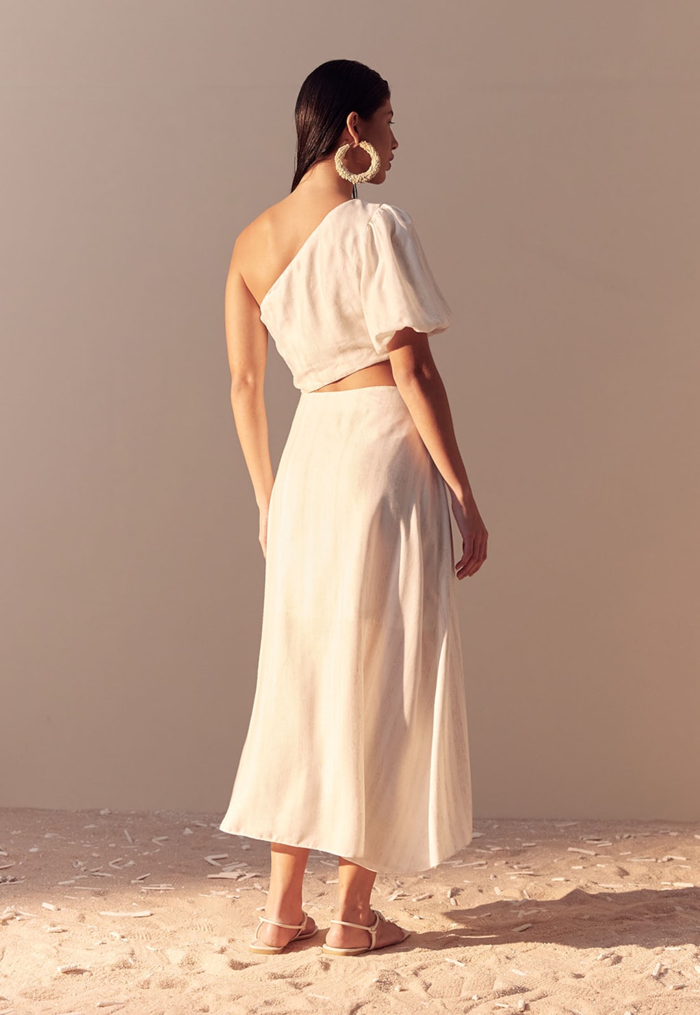 Vestido Midi Um Ombro Só 