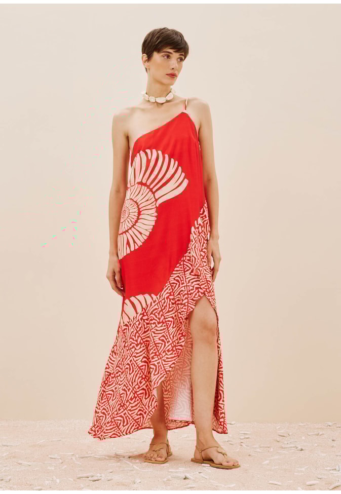 Vestido Mix Estampas Babados