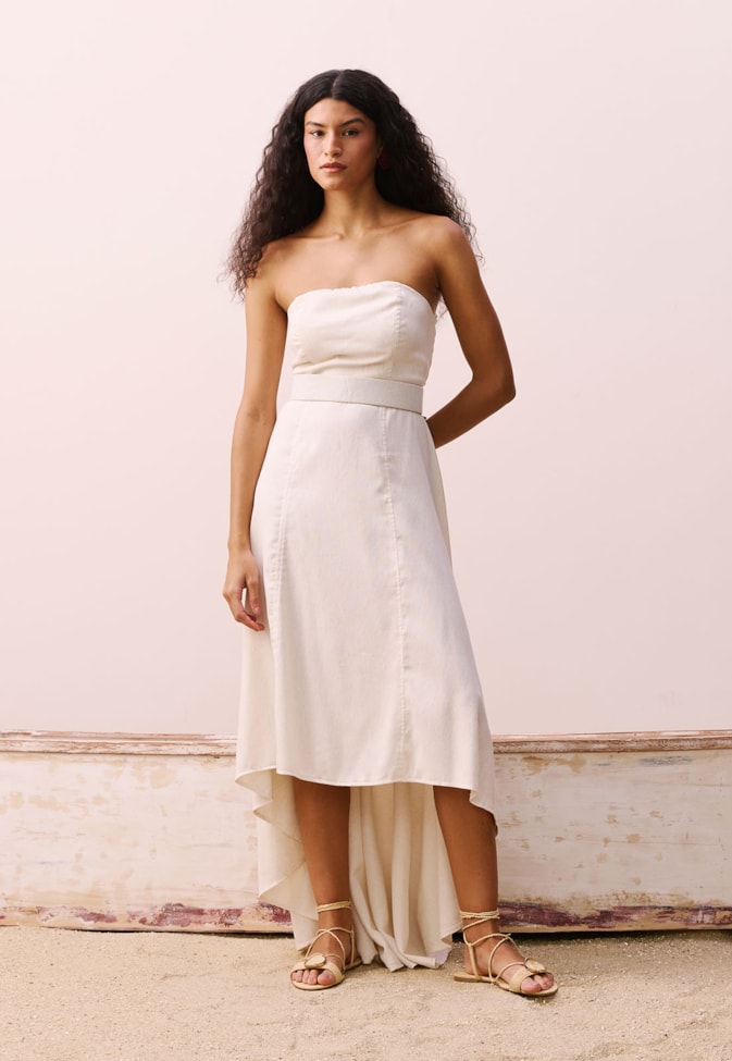 Vestido Mullet Sem Alças