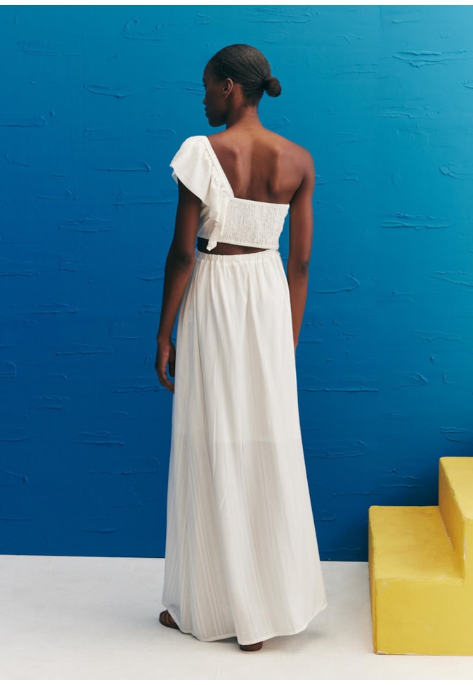 Vestido Ombro Só Manga Balonê