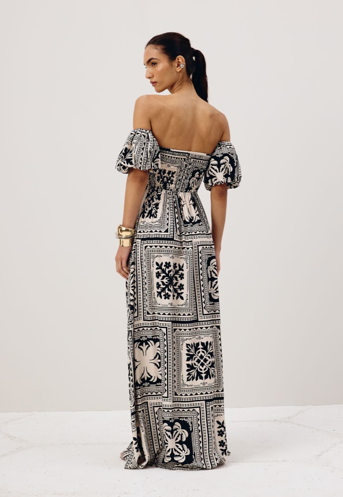 Vestido Tomara que Caia Estampado Maia