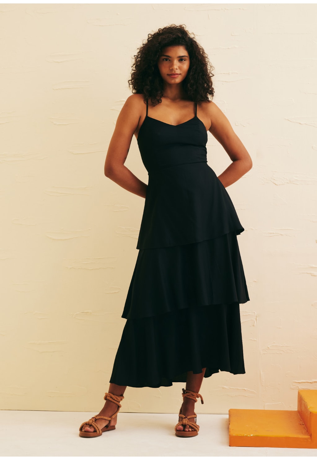 Vestido Três Babados