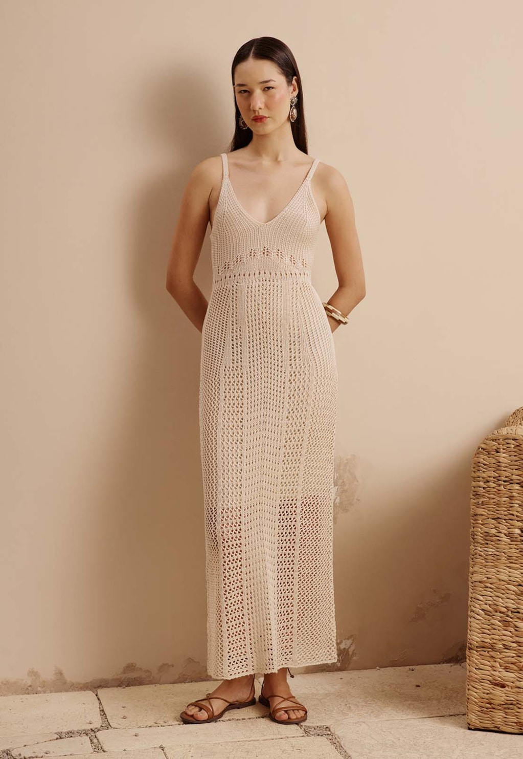 Vestido Tricot Rendado