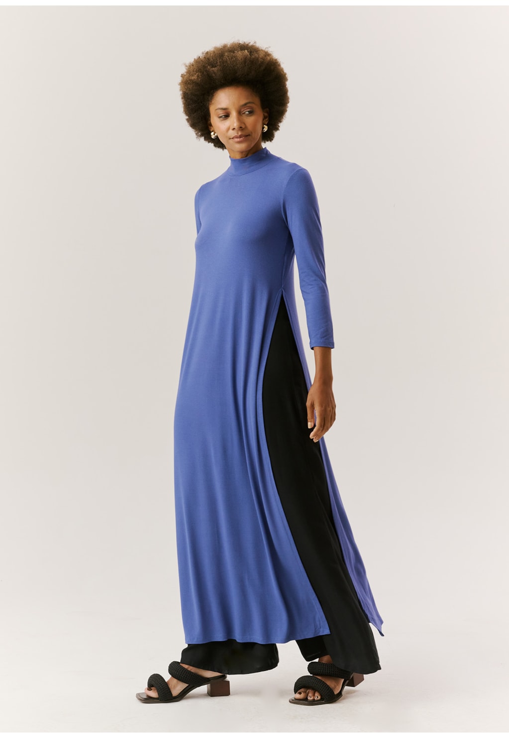 Vestido Túnica com Fenda