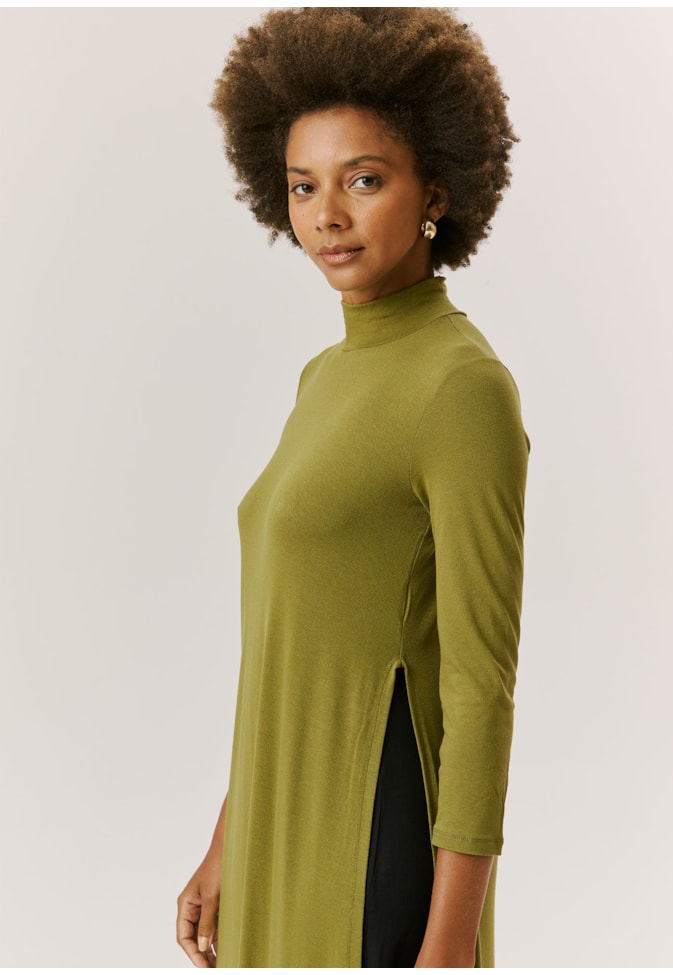 Vestido Túnica com Fenda