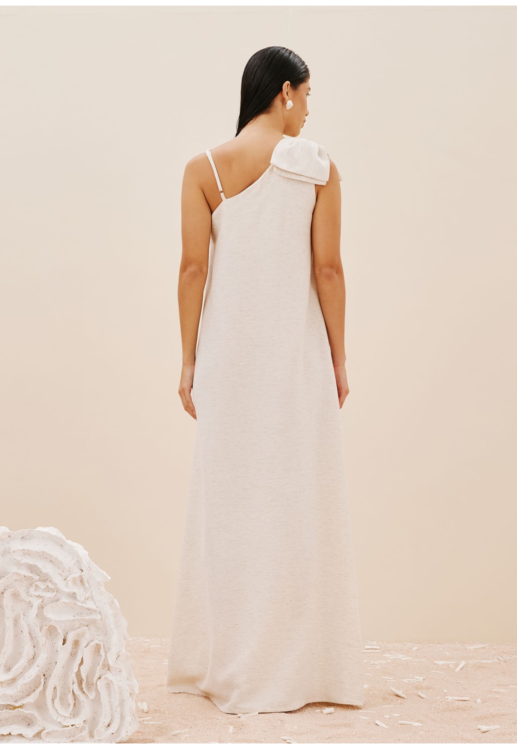 Vestido Um Ombro Só Babado Duplo