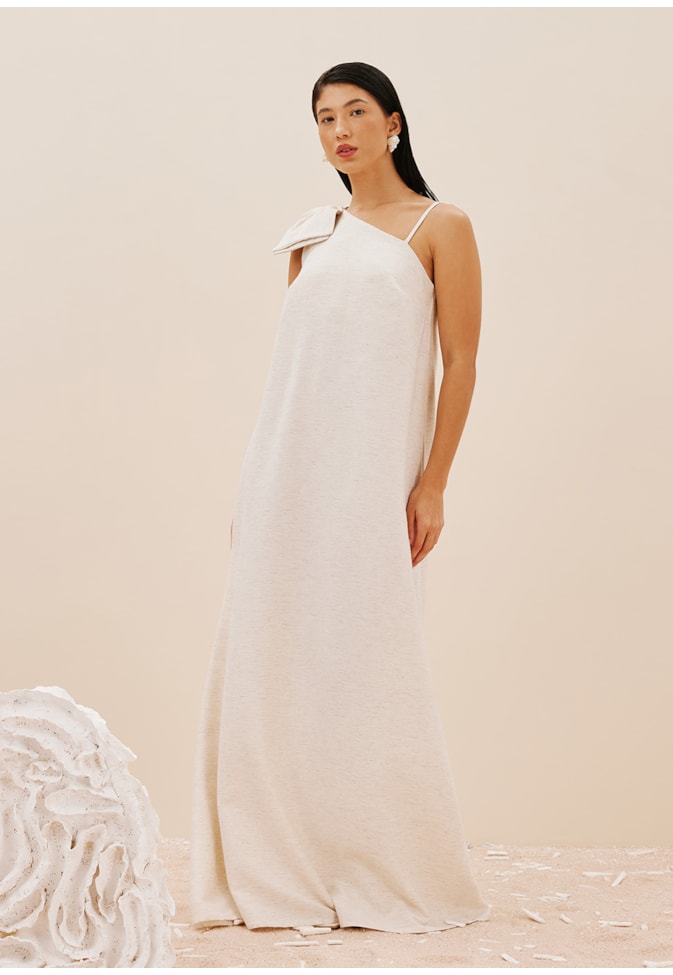 Vestido Um Ombro Só Babado Duplo