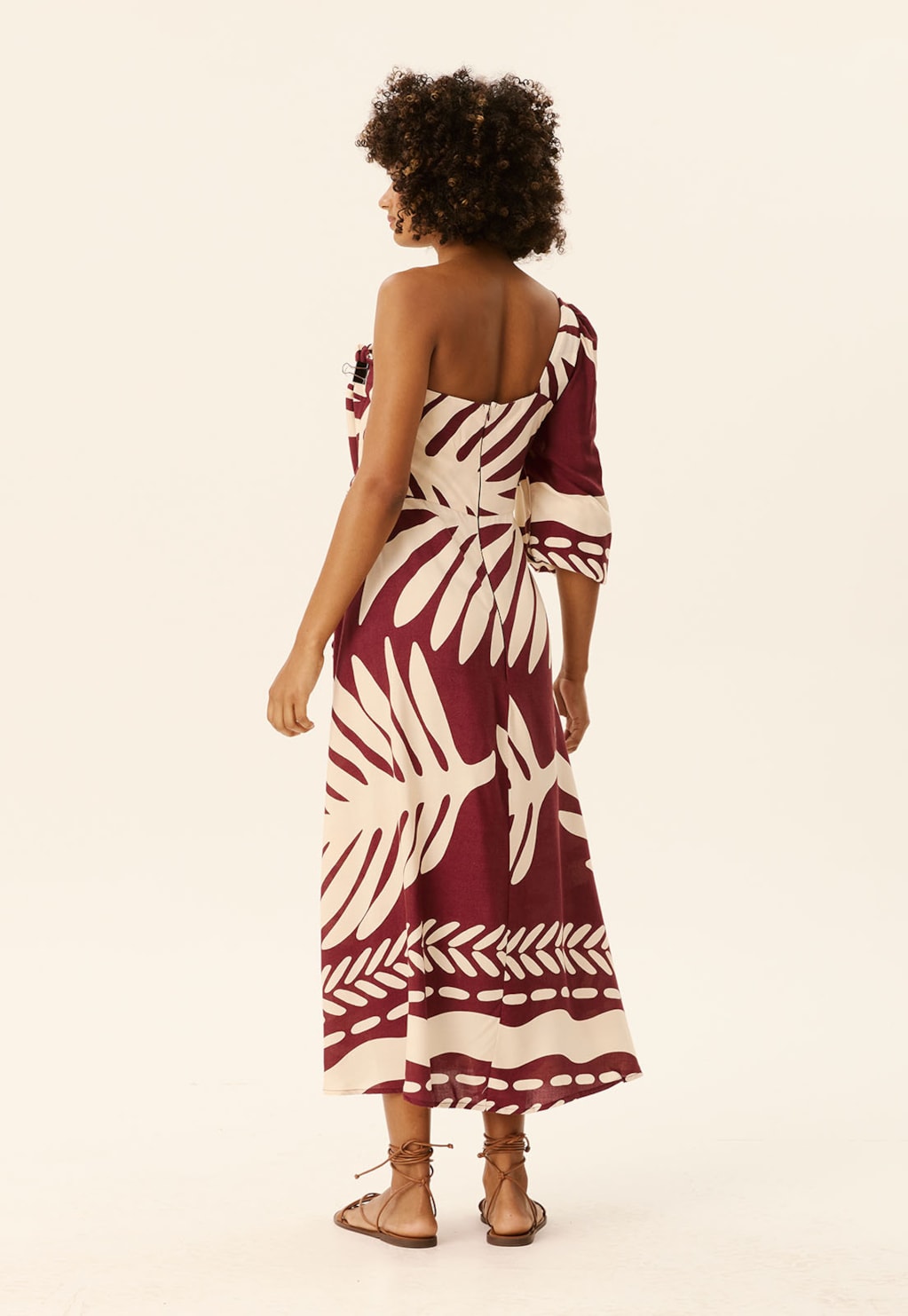 Vestido Um Ombro Só Estampado Maipú